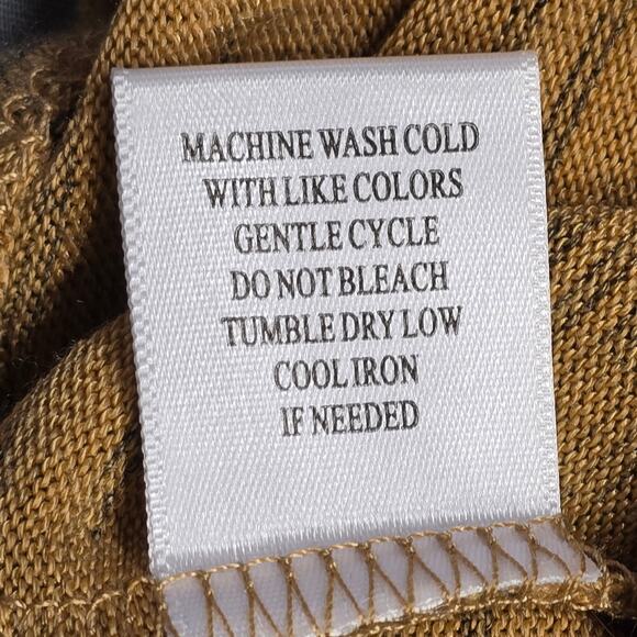 A+A Collection Brown Stone Knit Shirt NEW Stretch Knit 3/4 Sleeve V-Neck Women L - Picture 10 of 10